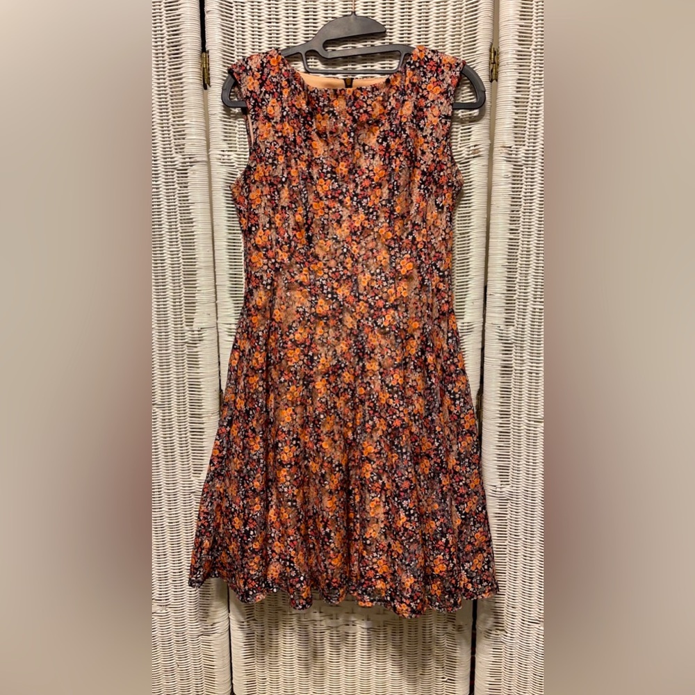 Danny And Nicole Fit And Flare Dress Size 4P. Floral Lace Dress
